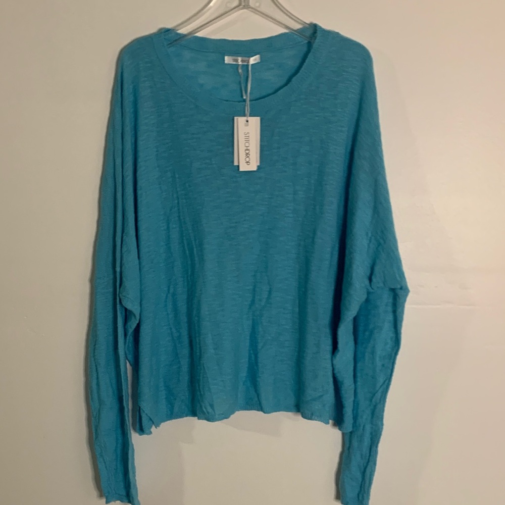 Calvin Klein Women's Blue Long Sleeve Tee